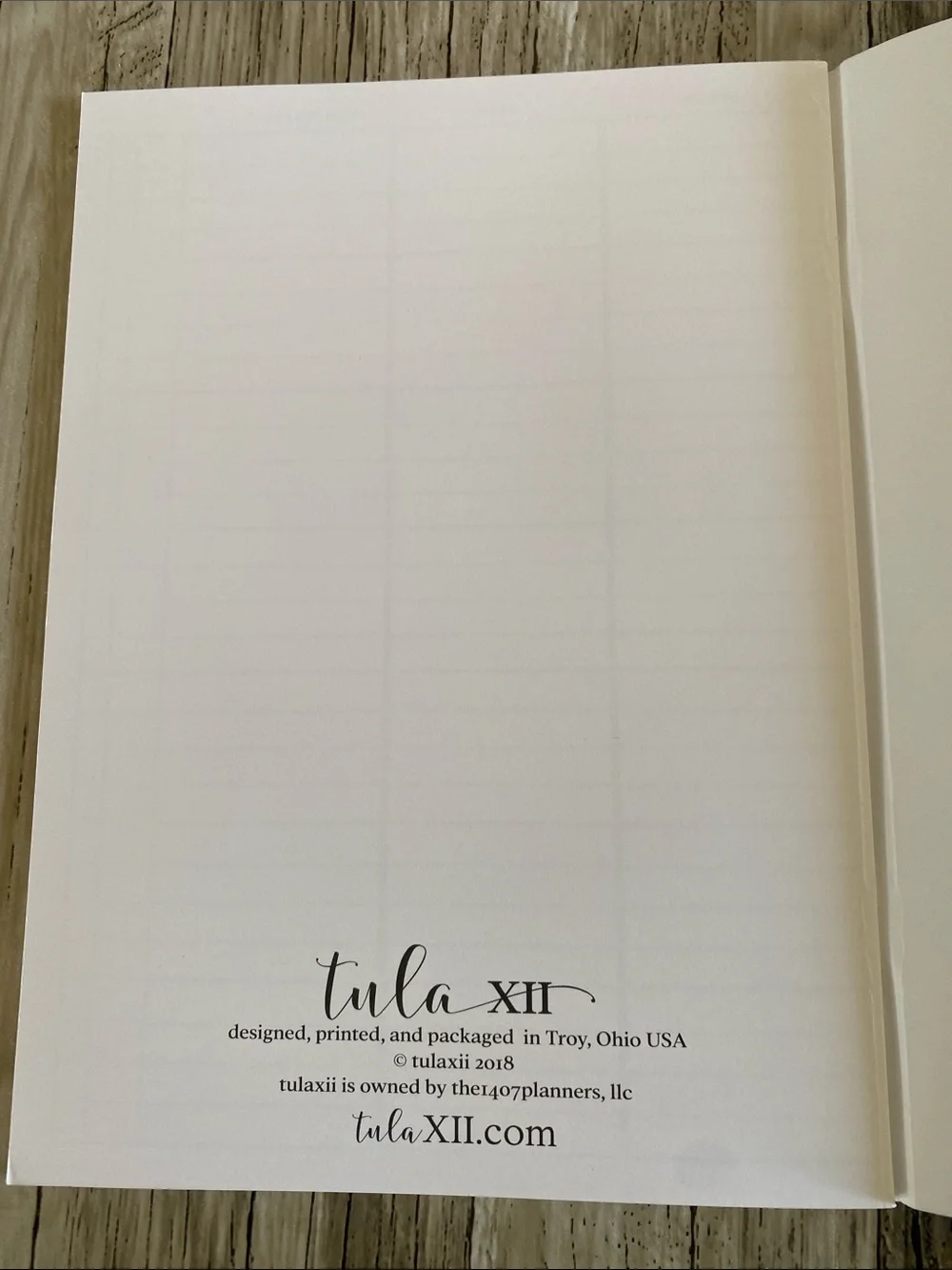 TULA XII BLANK SCHOOL PLANNER